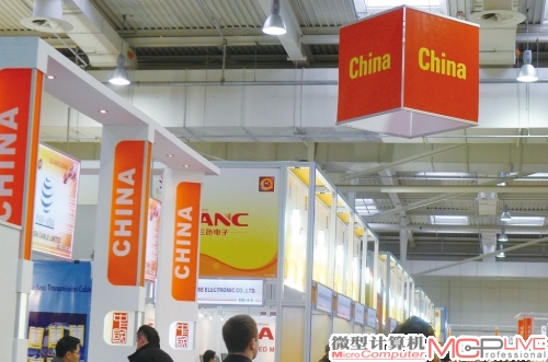 在多个展馆都有专门的中国企业展区。